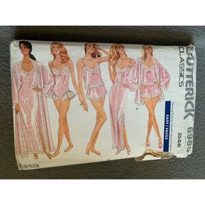 Butterick 6985 Sewing Pattern Robe Nightgown Panties Misses Size XS/S/M 1988
